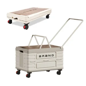 360° Rotating Foldable Storage Cart – Heavy-Duty