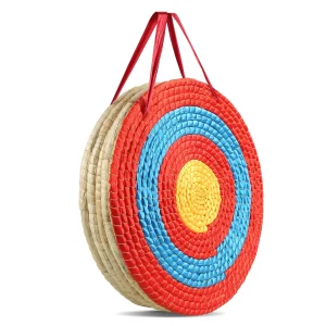 SucceBuy 20in Traditional Solid Straw Round Archery Target Shooting Bow