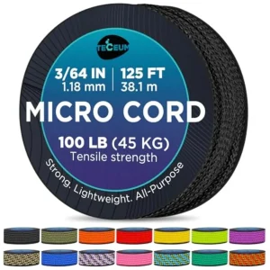 Micro Paracord 1.18 mm X Micro Utility Cord Thin Braided Paracord